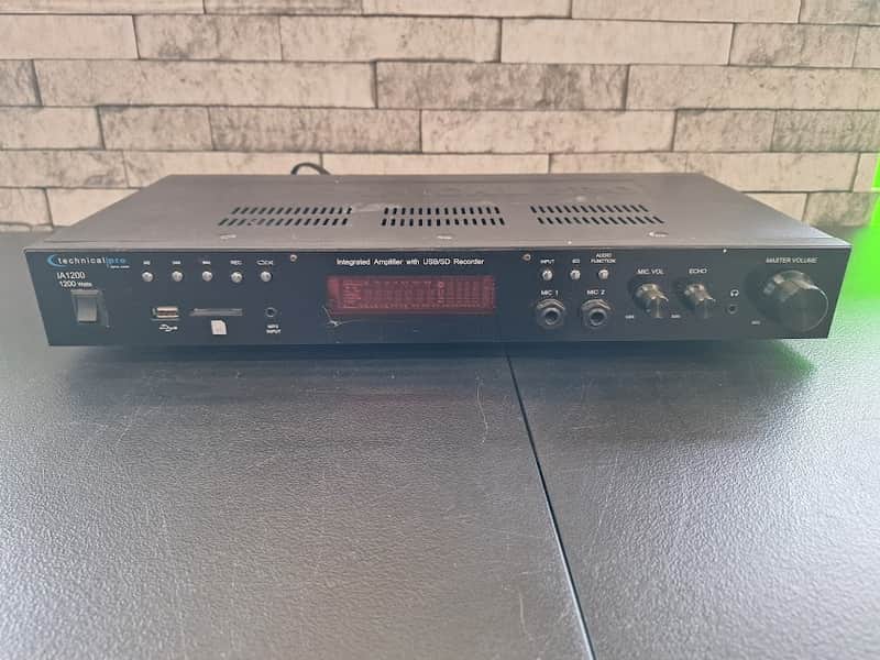 Technical Pro IA1200 Integrated 1200 Watt Amplifier with USB & SD Card Inputs image 1
