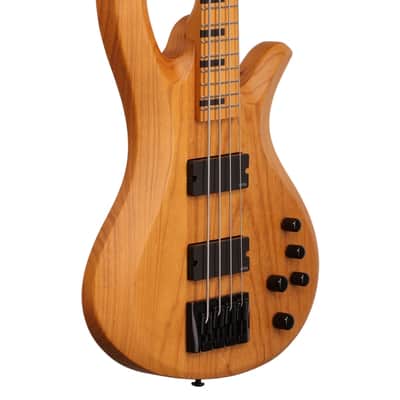 Schecter Riot 4 Session Bass Guitar Aged Natural Satin image 9