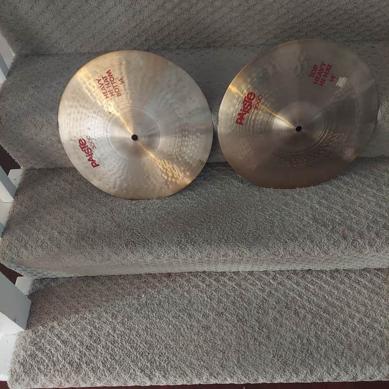 Paiste 14" 2000 Heavy Hi-Hat Cymbals (Pair) 1986 - 1993 - Traditional image 1