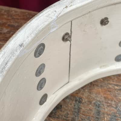 1960s Ludwig School Festival 6.5x14 Snare Drum Blue Sparkle COB image 14