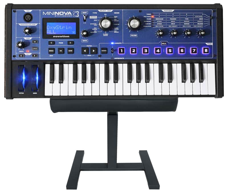 Novation MiniNova 37-Key USB MIDI Keyboard Synthesizer+Hydraulic Air Lift Bench image 1