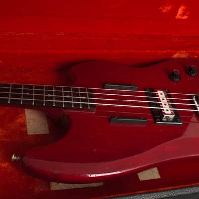 Guild Jet Star Solid Body Electric Bass Guitar (1966), ser. #SD-280, black tolex hard shell case. image 14