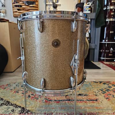 Gretsch Round Badge 18-14-12" 6-ply Bop Kit - Champagne Sparkle 1960s image 9