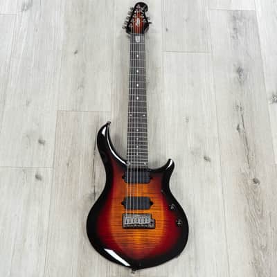 Mint Sterling by Music Man MAJ270X Majesty 7 John Petrucci 7-String Guitar, Flame Maple Top, Tiger Eye image 3