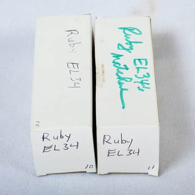 Matched Pair of Ruby EL34 Power Tubes – Russian Made – Tests Strong imagen 9