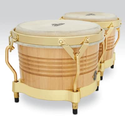 Latin Percussion LP Matador Bongos Oak Natural Gold 7-1/4-8-5/8" (M201-AW) image 6