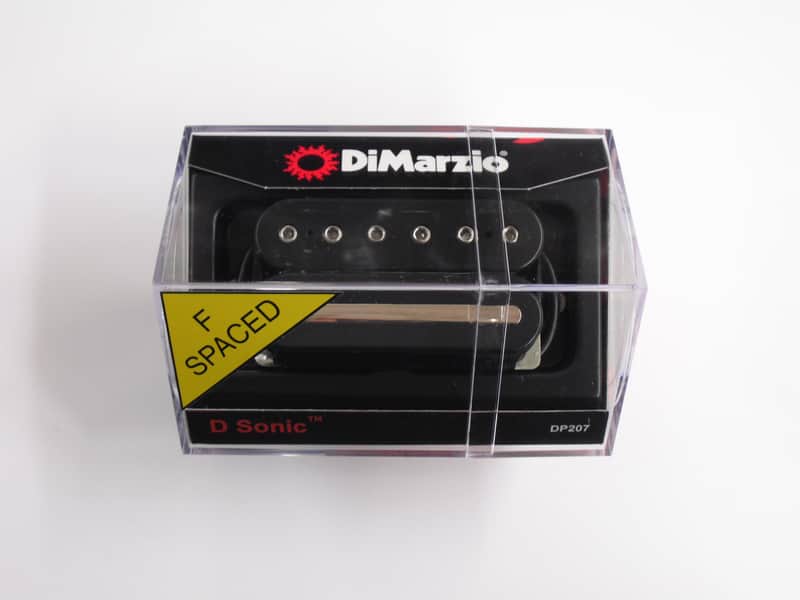 DiMarzio F-spaced D-Sonic Bridge Humbucker Black W/Chrome Poles & Rail DP 207 image 1