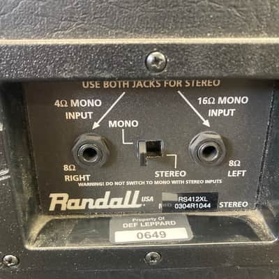Randall - Phil Collen's Def Leppard, RS412XL 4x12 Cabinet (DL #1006) "Stage Left 6" Authenticated! 1990s - Black image 11