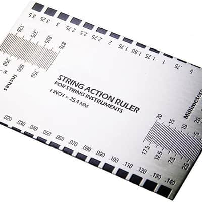 String Action Gauge Ruler, Guitar Height Gauge Set Up Tool for Electric Bass and Acoustic Guitar image 1