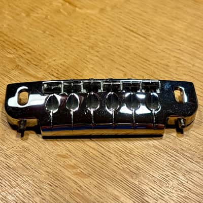 Gotoh GB-2570-010 510UB Stud Mountable Wrap-Around Tailpiece Bridge 2010s - Chrome image 2