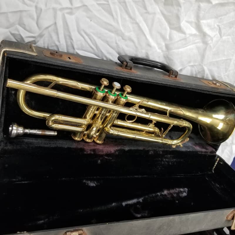 Couesnon Raw Brass Bb Trumpet Circa 1970's with original case & mouthpiece image 1