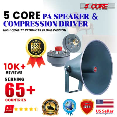 5Core Indoor Outdoor PA Loud Speaker Horn 18 Inch + Compression Driver Unit 600W PMPO RH18+DU60 image 11