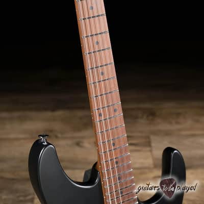 Ibanez AZ2402 Prestige HH Roasted Maple Neck Guitar w/ Case – Black Flat image 4