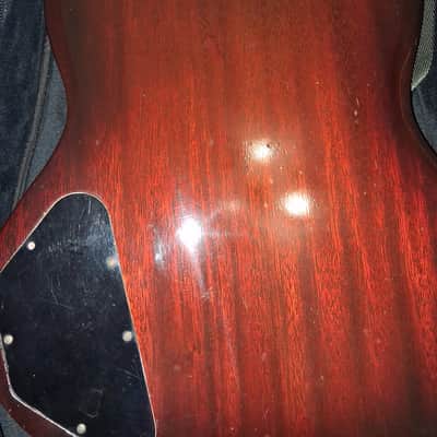 Made in Japan 70's by Matsumoku REFURBISHED MODIFIED AND REFRETTED Westminster SG walnut with UK Monty's Guitars wiring kit image 13