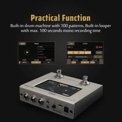 Hotone Ampero Mini MP-50 Guitar Bass Amp Modeling IR Cabinets Simulation Multi Language Multi-Effects with Expression Pedal Stereo OTG USB Audio Interface--(U.S. domestic inventory) image 6