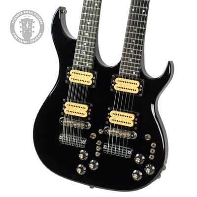 1984-85 Carvin DN612 6/12 String Doubleneck Guitar Black w/Hard Shell Case #17848 image 1