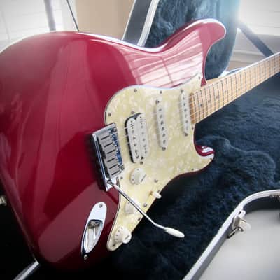 Fender American Lone Star Stratocaster HSS CAR Pearloid Guard HSS Seymour Duncan Pearly Gates Texas Specials OHSC Circa-1999-Candy Apple Red image 8