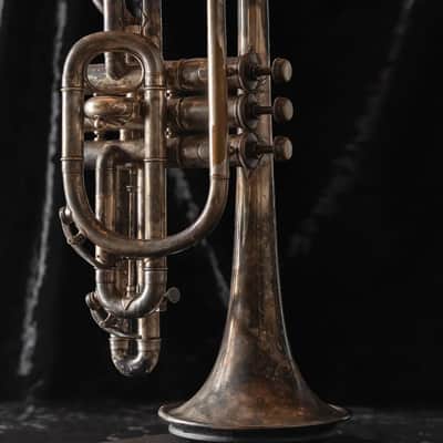 Vintage, low SN, 1907 Bb Holton New Proportion Cornet Chicago Holton New Proportion Cornet 1907 - Silver image 2