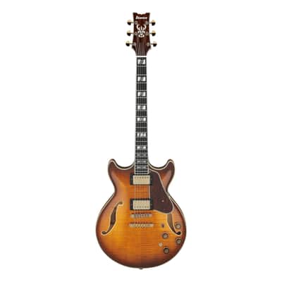 Ibanez Artstar AM153FM Semi-Hollowbody Electric Guitar W/Case - Antique Tobacco Burst image 2