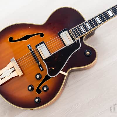 1975 Greco L-200 Vintage Archtop Carved Top L-5 CES w/ Maxon U-3000 Pickups & Case, Japan Fujigen