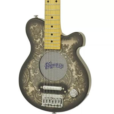 Pignose PGG-200-BKPL Basswood Body Bolt-On Maple Neck Mini/Travel Built-In Amp 6-String Electric Guitar w/Gig Bag image 3