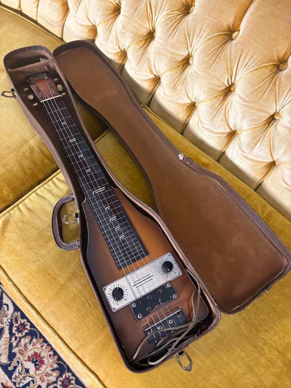 Supro Lap Steel w/Original Chipboard Case Late 50's/Early60's (Once Owned by Jerry Jones) - Sunburst image 1