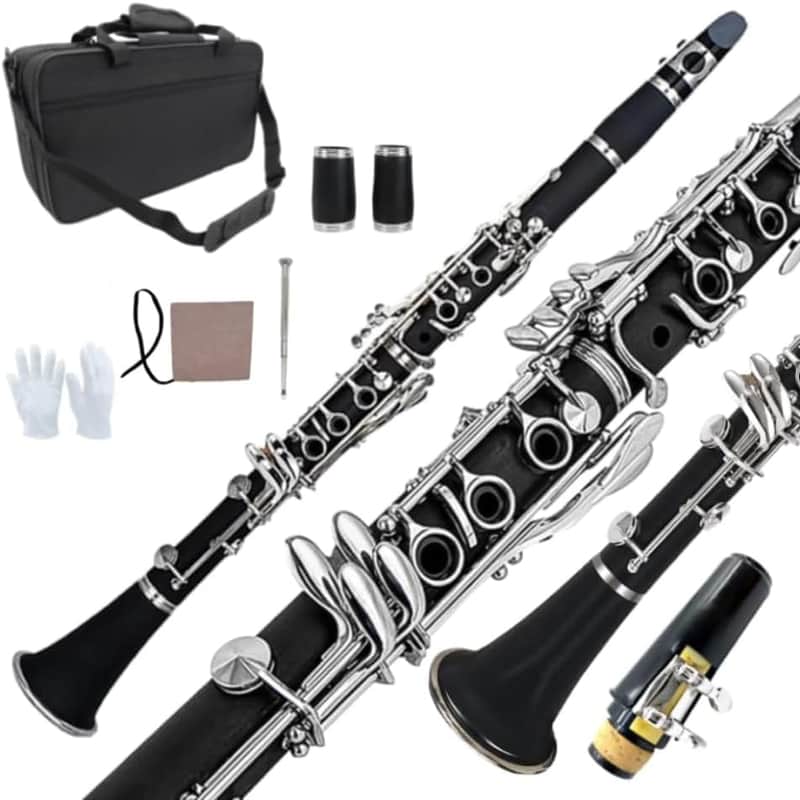 Professional Clarinet Ebonite Wood Nickel Plated Keys with Barrels Reed accessories Nice sound Durable case (Bb key) image 1