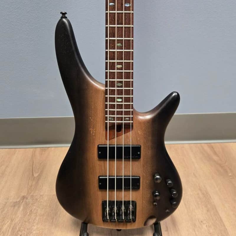 Used Ibanez SR500E 4-String Bass Guitar - Black Dual Fade image 1