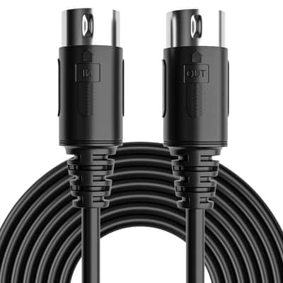1 Pack 5 Pin DIN MIDI Cable OFC Wire for Keyboard, Rack Synth, Sampler, Sound Source and Other Music Gear. MD-PRO 1 Pack (15Feet) image 1