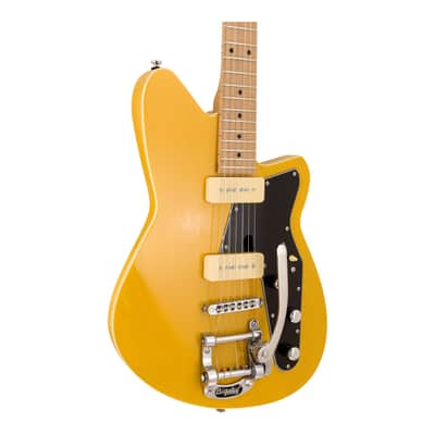 Reverend Jetstream 290 Bigsby Electric Guitar, Vintage Yellow image 3