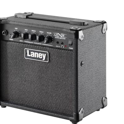 Laney LX15 15-Watt Guitar Combo Amp with overdrive 3-Band EQ Aux Input And Headphone Output and two 5" Speakers image 2
