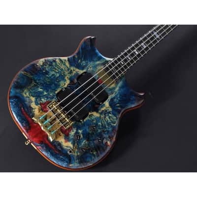ALEMBIC SCSB4 Buckeye Resin [Stanley Clark Signature Deluxe w/Side LED's Blue] image 3