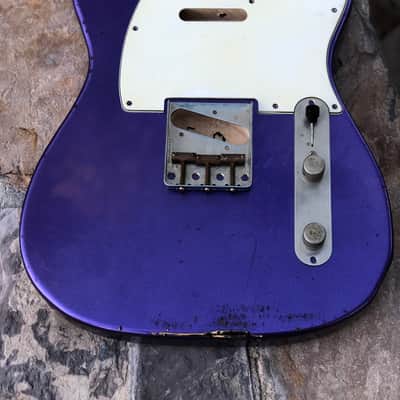 Real Life Relics Custom Tele Telecaster Body Purple Passion Metallic Aged image 5