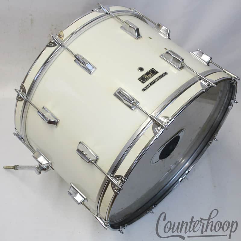 Pearl 22x14" Wood-Fiberglass Virgin Bass Drum "Pure White"Wrap Vintage 70s Japan image 1