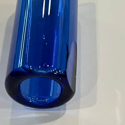 Rock Slide GRSMS Glass Guitar Slide - Medium  Glass Saphirre Blue image 4
