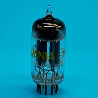 1960s Sylvania 12AU7 ECC82 Vintage Long Plate Halo Getter Preamp Tube! T330 image 3