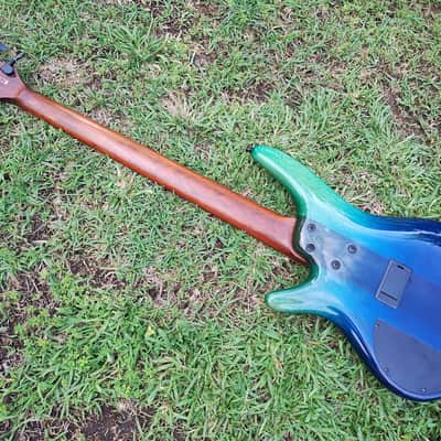 2018-19 Ibanez SR875 SoundGear Bass - Blue Reef  Gradation Finish image 5