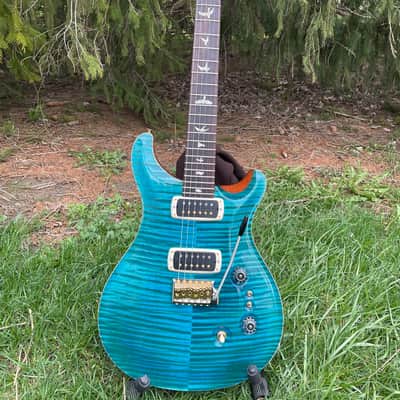 PRS Custom 24-08 10-Top 2024 - Flamed Maple - Carroll Blue - Excellent- OHSC image 1