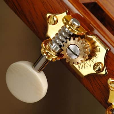 Waverly Guitar Tuners with Ivoroid Knobs for Slotted Pegheads, Gold, 3L/3R image 3