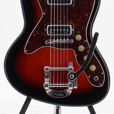Used AS/IS Silvertone 1478 Reissue Red Silver Flake Burst Electric Guitar image 2