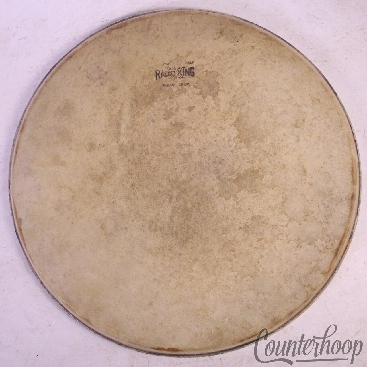 Slingerland Snare/Tom 15"Calf Skin Radio King 40s Drum Batter Head Sparks Logo* — main photograph