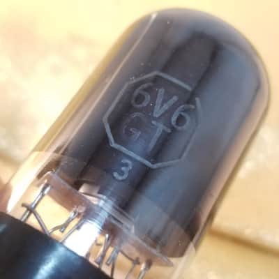 Tung-Sol Perfect 0% Tight Matched Pair (2) 6V6GT tNOS AT1000 TESTED Vacuum Tubes greyglass Black Glass Beam Power 6V6 1946-1959 image 17