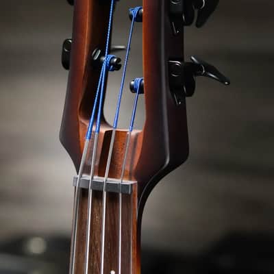 Ibanez Bass Workshop UB804 4-String Electric Upright Bass - Mahogany Oil Burst with Gig Bag image 8