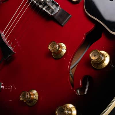 Univox Coily Semi Hollow 335-Style Guitar Made In Japan Vintage - Burst image 3