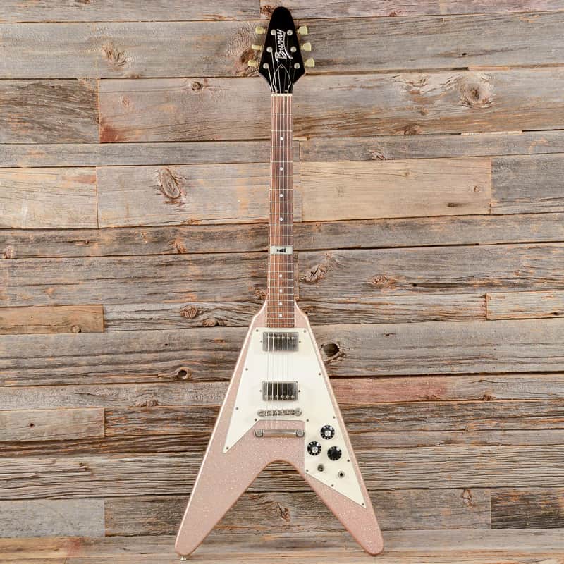Burny Flying V Champagne Metalflake USED | Reverb