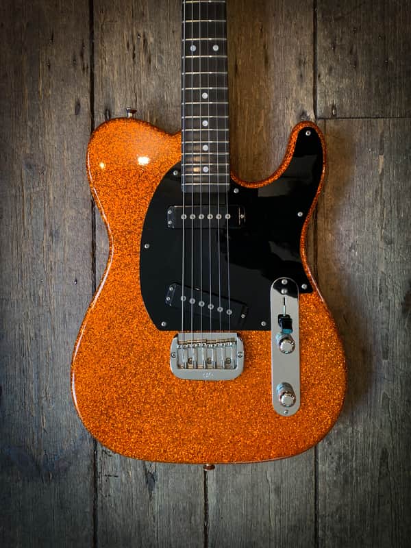 2019 G&L Custom Shop ASAT Special in Orange Metal Flake
