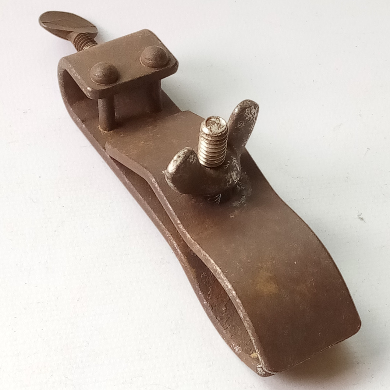 Leedy 1+Temple Block Mount Clamp-On Wood Bracket Holder Vintage 20s Indianapolis — main photograph