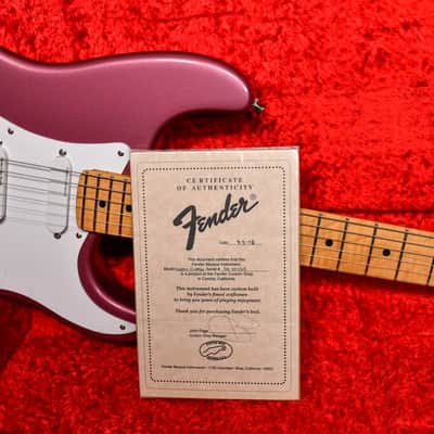 Fender NOS Custom Shop Rare One Off “Custom Clapton” Stratocaster Burgundy Mist 1990 w/OHSC/COA (video) image 4