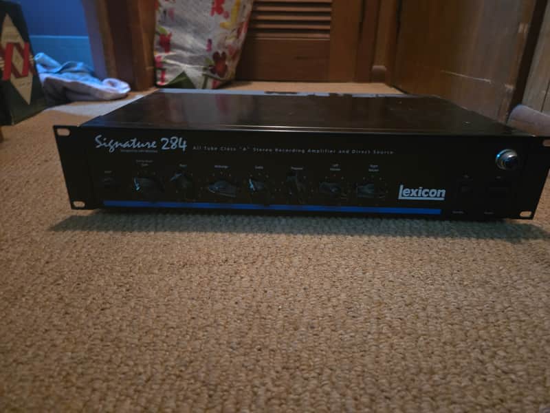 Lexicon Signature 284 All Tube Class A Stereo Recording Amplifier and Direct Source Late 1990s - Black image 1