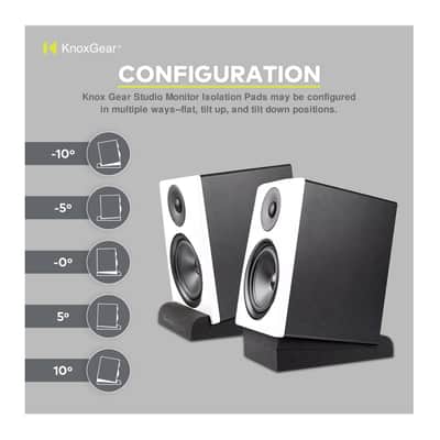 Knox Gear Studio Monitor Isolation Pads for 3-4-Inch Speakers (2-Pack) image 11